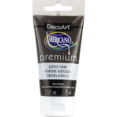 Image of Premium Acrylics Raw Umber Artist Paint, Acrylic, 3.8 x 13.7 cm