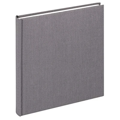 Image of walther Design Photo Album Anthracite Dark Grey 26 x 25 cm Linen, Cloth FA 505 T