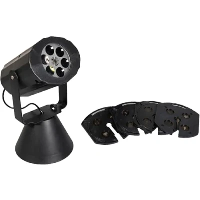 Image of Xmas Haus Festive Christmas LED Projector with 4 Moving Slides Battery Operated