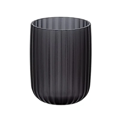 Image of WENKO Cup Agropoli Grey Holder for Toothbrush and Toothpaste, 7,5 x 10 cm