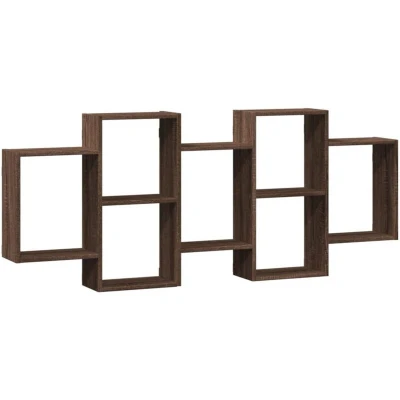 Image of vidaXL Wall Shelf Brown Oak 159x18x65 cm Engineered Wood