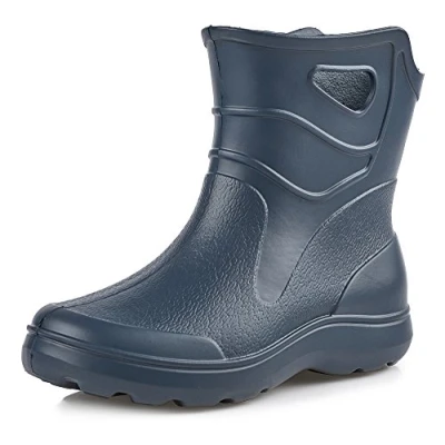Image of Ladeheid Men&#039;s EVA Extra Light Wellington Boots Rainy Wellies Rain KL027M (Darkblue, 10.5 UK)