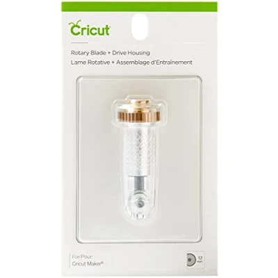Image of Cricut Rotary Blade + Drive Housing, Hard and Durable Cutting with Cuts Delicate Papers &amp; Unbacked Fabric for Personalized Projects, Compatible Maker Machine