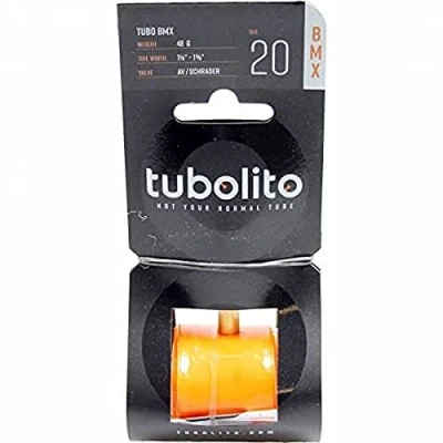Image of Tubolito Tubo BMX 20&quot; x 1 1/8 3/8 Schrader Tube, Orange