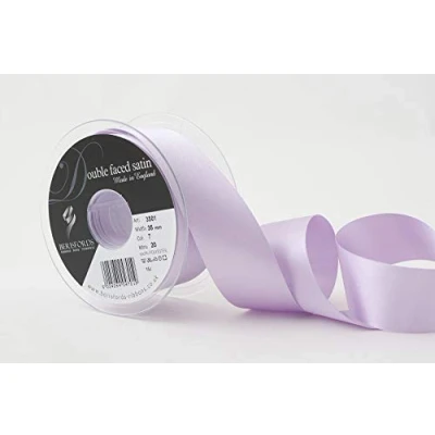 Image of Berisfords Double Faced Satin Ribbon, Polyester, Helio, 35 mm