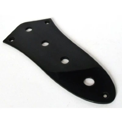 Image of Jazz bass guitar control plate in black