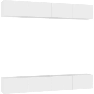 Image of vidaXL TV Cabinets 4 pcs White 100x30x30 cm Engineered Wood