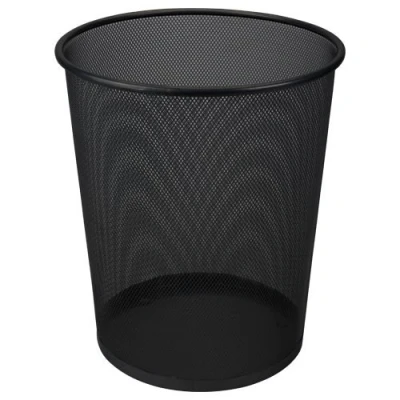 Image of Wire mesh waste paper bin, 19l, black