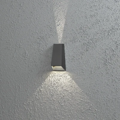 Image of Imola Outdoor Modern Up Down Wall Light Dark Grey 2x 3W High Power LED, IP54