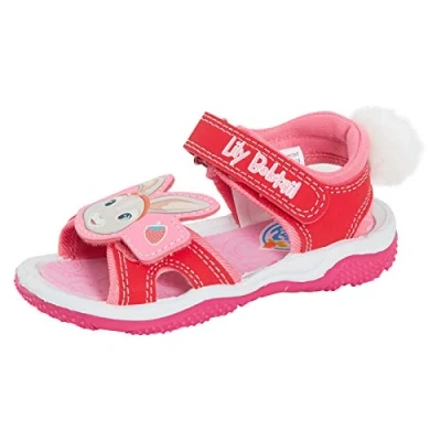 Image of Peter Rabbit Girls Lily Bobtail Sports Sandals Pink 7 UK Child