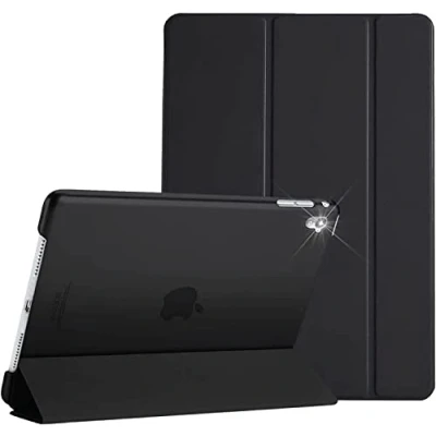 Image of MOBISTAR Case for iPad Mini 4 / 5 Generation Smart Cover with Auto Sleep/Wake Ultra Slim Lightweight Translucent Frosted Back Protector (Black)