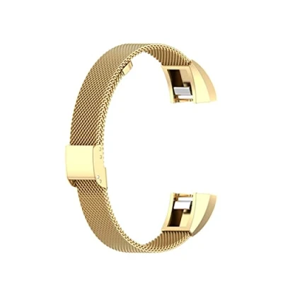 Image of BUIEX Metal Band Compatible With Alta HR/Alta Wristbands Stainless Steel Bracelet Replacement Watch HR Strap (Color : Gold, Size Fitbit Alta)