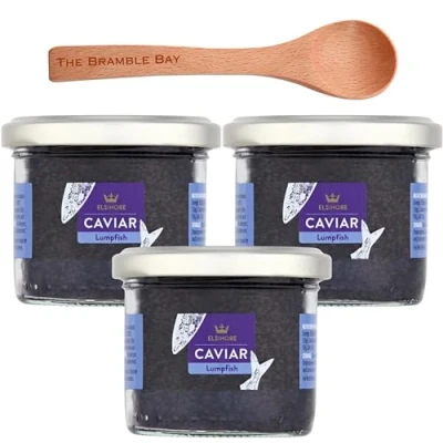 Image of Caviar Bundle contains Elsinore Lumpfish Pack of 3 X 100g, Wooden Spoon