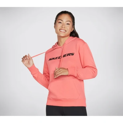 Image of Skechers Women&#039;s Heritage Po Hoodie Hooded Sweatshirt, Calypso Coral, XL UK