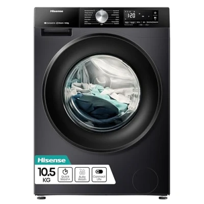Image of HISENSE 3S Series WF3S1043BB3 WiFi enabled 10 kg 1400 Spin Washing Machine Black, Black