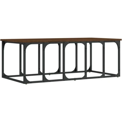 Image of vidaXL Coffee Table Brown Oak 100x50x35.5 cm Engineered Wood