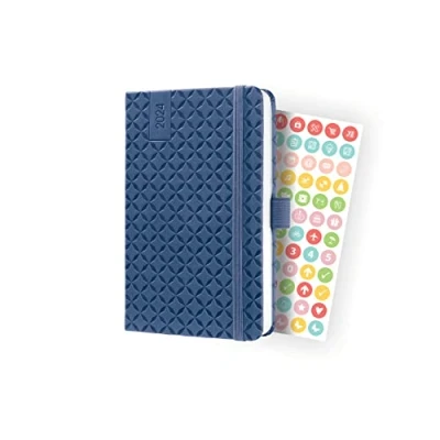 Image of SIGEL J4100 Jolie Weekly planner 2024, hardcover, 9,5 x 15 cm, 174 pages, Blue