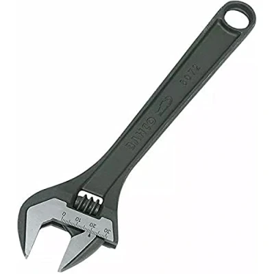 Image of Bahco 8072 IP &quot;Black Finished&quot; Adjustable Wrench in Industrial Pack, Grey, 10 Inch, 30 mm
