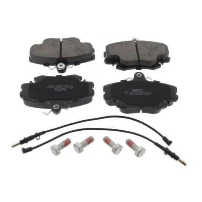 Image of 410609342R, 6025071042, 7701201669, 7701202284, 7701202285 Brake pad set MAPCO 6377 Front Axle incl. wear warning contact RENAULT: CLIO 2, TWINGO 2