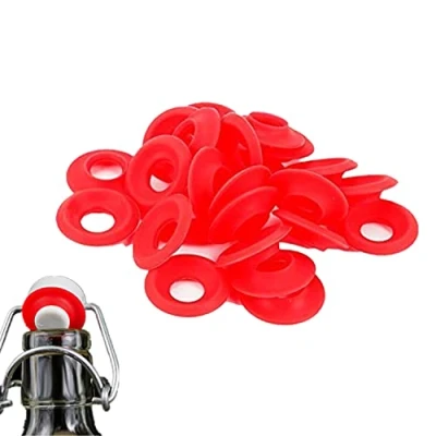 Image of Cafopgrill Silicone Rubber Gaskets, 25Pcs Gaskets Washers for Swing Flip Top Bottle Home Brew Beer Seals Soda