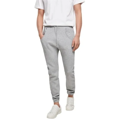 Image of Build Your Brand Men&#039;s Sweatpants Heavy deep Crotch Sweatpants, Mens, BY013, Grey (Heather Grey), XXL