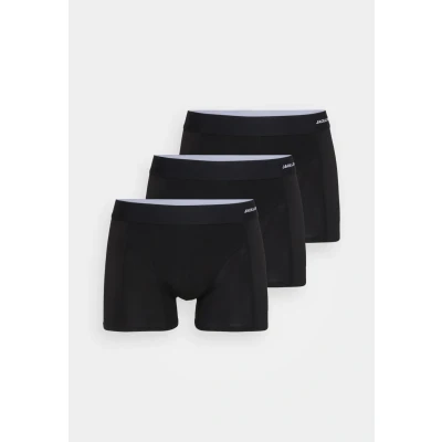 Image of JACK &amp; JONES Men&#039;s Jacbasic Bamboo Trunks Pack of 3 Noos Boxer Shorts, Black. Details: Black, M