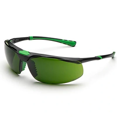 Image of Univet 5X3.03.35.30 &quot;5X3&quot; Goggle with IR3 Glass, Black/Green