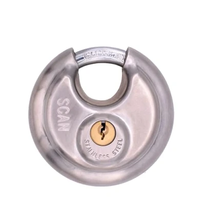 Image of Scan Stainless Steel Disk Type Padlock 70mm SCAPLSS70DIS