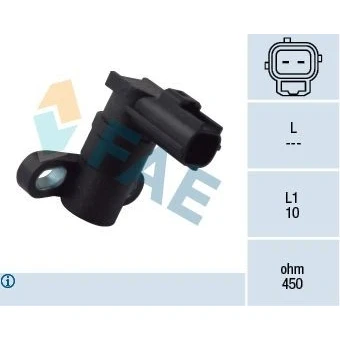 Image of 1119150, 1129988, 1S7F6C315AD, 1S7F6D315AA Impulse Sensor FAE 79161 2 pin connector FORD: Focus 2, FIESTA 6, Galaxy Mk2 MPV, VOLVO: V50, C30