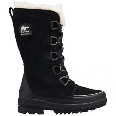 Image of Sorel Torino II TALL Winter boots, Women&#039;s, Size: 3, Black leather and imitation