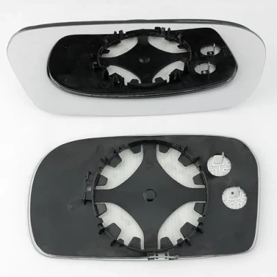 Image of Clip on Heated Base Wing Mirror Glass fits Honda Civic 2000 to 2005 Right Driver Side