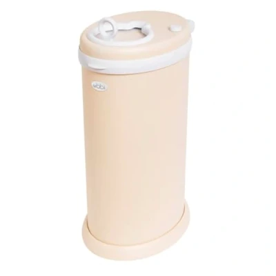 Image of Ubbi Stainless Steel Nappy Pail, Odor Locking, No Special Bag Required, Award Winning, Registry Must Have, Oat Milk