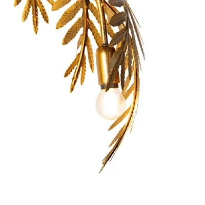 Image of Qazqa Vintage Floor lamp Gold 193 cm 3 Lights Botanica Country Suitable for LED E14 Light Steel Living Room I Bedroom