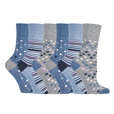 Image of 6 Pairs Gentle Grip Bamboo socks (RM35)