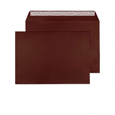 Image of Blake Creative Colour C4 229 x 324 mm 120 gsm Peel &amp; Seal Wallet Envelopes (63422) Bordeaux Pack of 10