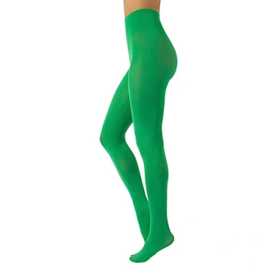 Image of CALZITALY Opaque Microfiber Colour Tights Comfortable Colored Pantyhose S, M, L, XL, XXL, 3XL, 4XL 80 DEN Made in Italy (M, Green Apple)