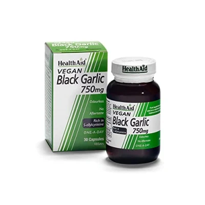 Image of HealthAid Black Garlic 750mg 30 Vegicaps