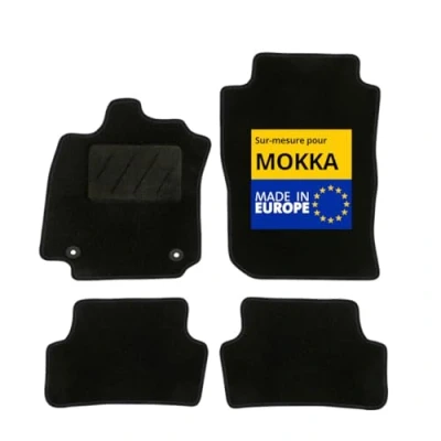 Image of DBS Car Floor Mats Tailored for Clio 4 With Fixing Clips Non Slip Galaxy Carpet Pack of