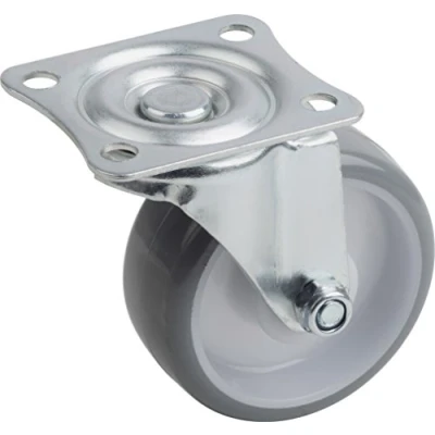 Image of Meister Swivel Castor Ø 75 mm ✓ 70 x 59 Polyurethane Wheels Soft Tread Plate ✓/Roll Bearing Wheel/Castor Heavy Duty Roller 802920