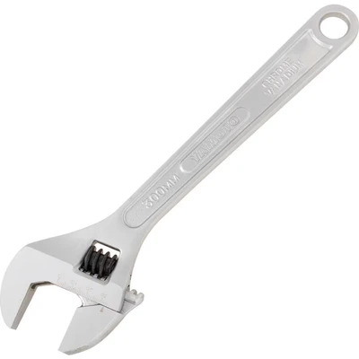 Image of Yamoto Adjustable Spanner, Chrome Vanadium Steel, 12in./300mm Length, 35mm Jaw Capacity