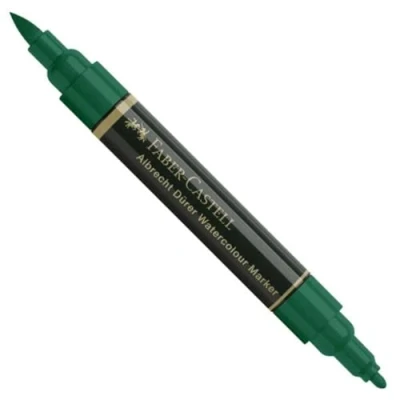 Image of Faber Castell Art &amp; Graphic Albrecht Dürer Watercolour Marker, Dark Phthalo Green, Single For Art, Craft, Drawing, Sketching, Home, School, University, Colouring
