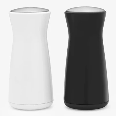 Image of Salter BW12947EU7 Gravity Salt and Pepper Shaker Set Classic Seasoning Mills, &amp; Pots, Tilt to Operate, No Spill Design, Monochrome Ideal for Ground Salt, Pepper, Spices