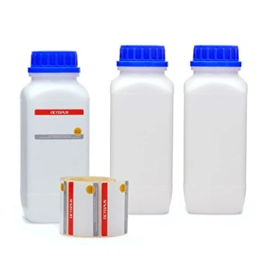 Image of Octopus 3x 1000 ml wide mouth bottles with screw top, chemical bottle, laboratory bottle