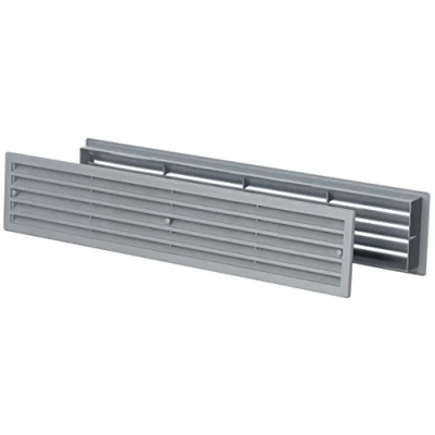 Image of Steinberg14 Door Vent Cover 17.7x3.6 inch Grey Two Sided Grille 450x92 mm Air Plastic Ventilation Grill Vents for Interior Doors Bathroom