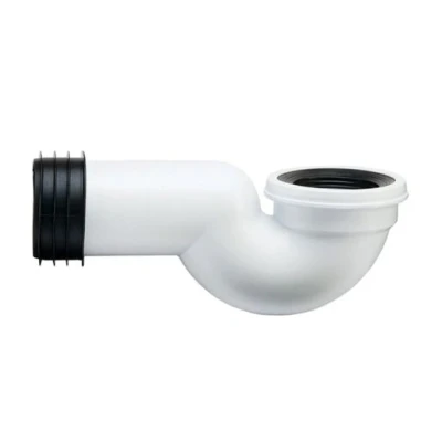 Image of Polypipe Kwickfit Pan Connector Swan Neck 90 Degree White 110mm SNK12