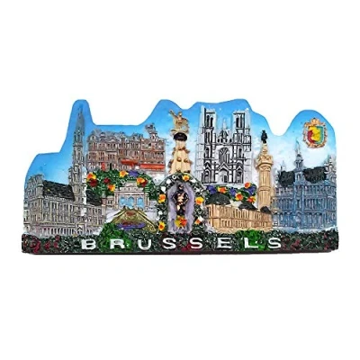 Image of Brussels Belgium 3D Fridge Magnet Tourist Souvenir Gift Collection Home Kitchen Decoration Magnetic Sticker Refrigerator