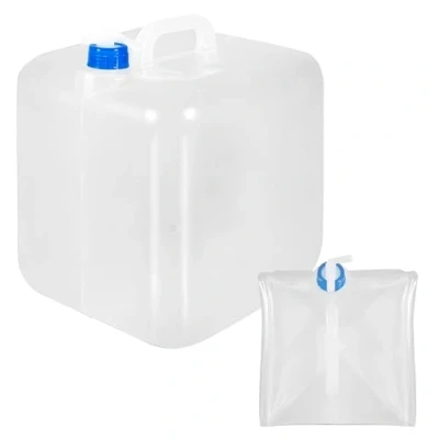 Image of 20LCollapsible Water Container with Spigot Large Capacity Foldable Carrier, Lightweight and Portable Handle, Ideal for Camping, Hiking, Emergency Use (20L)