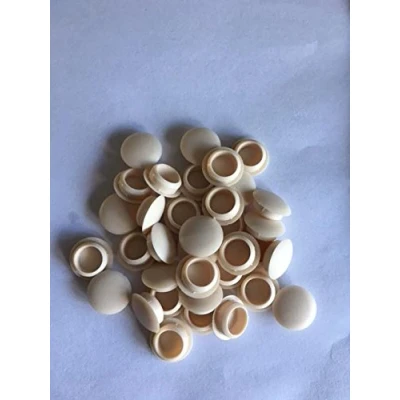 Image of HARDWARE FOR YOU LTD Pack of 50 Almond Ivory Push FIT 10MM Screw Hole Cover CAPS