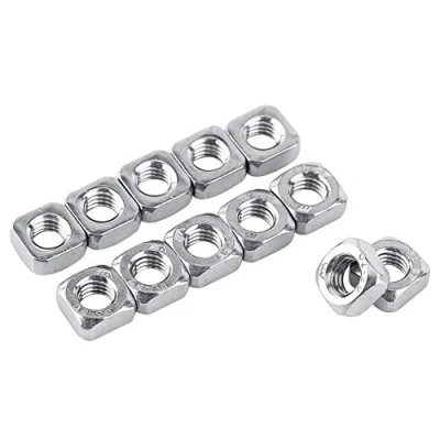 Image of Atyhao 100pcs Stainless Steel Square Nuts M3 Thread Machine Screw Fastener Tools (M3)