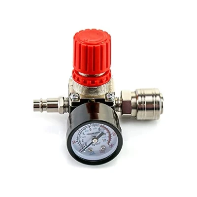 Image of QWORK® Air Compressor Pressure Regulator, 1/4&quot; Control Valve with 175PSI for Compressor? Tools, 240V